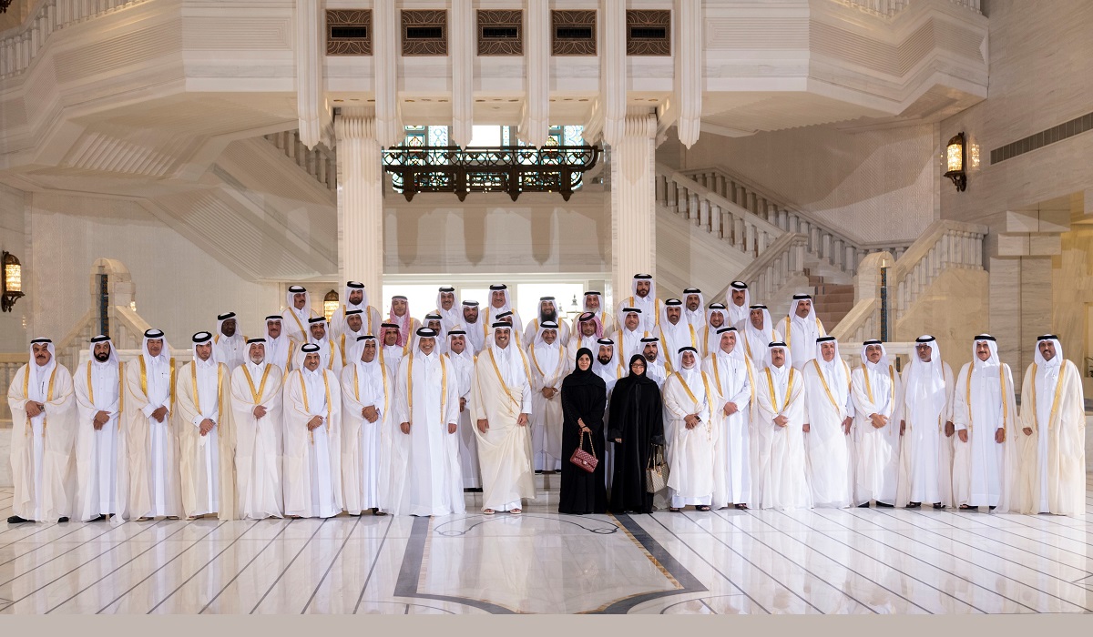HH The Amir Receives Speaker and Members of the Shura Council